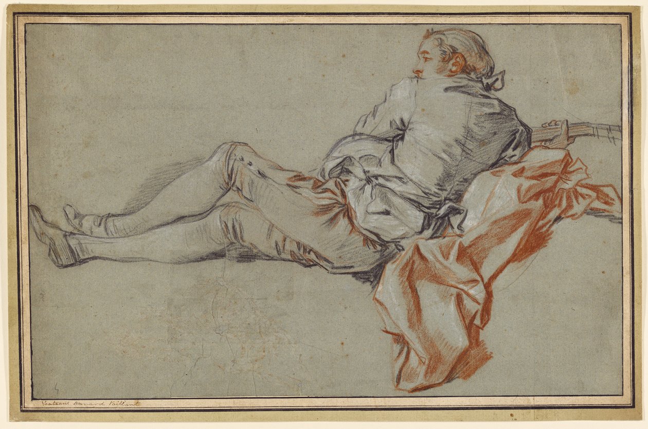 Liggende mannelijke figuur door François Boucher