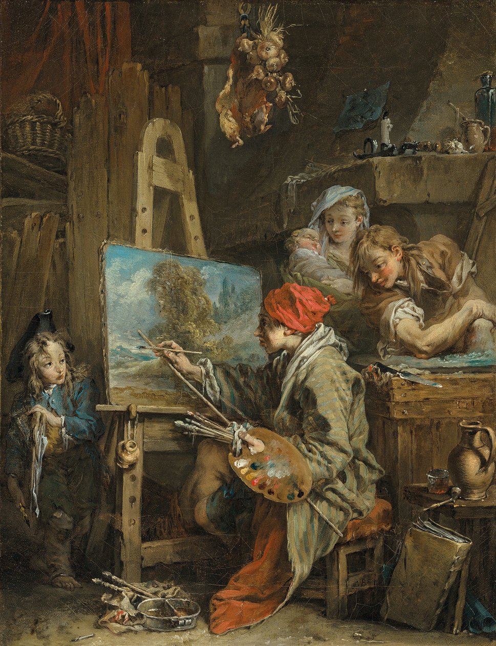 De landschapschilder door Francois Boucher