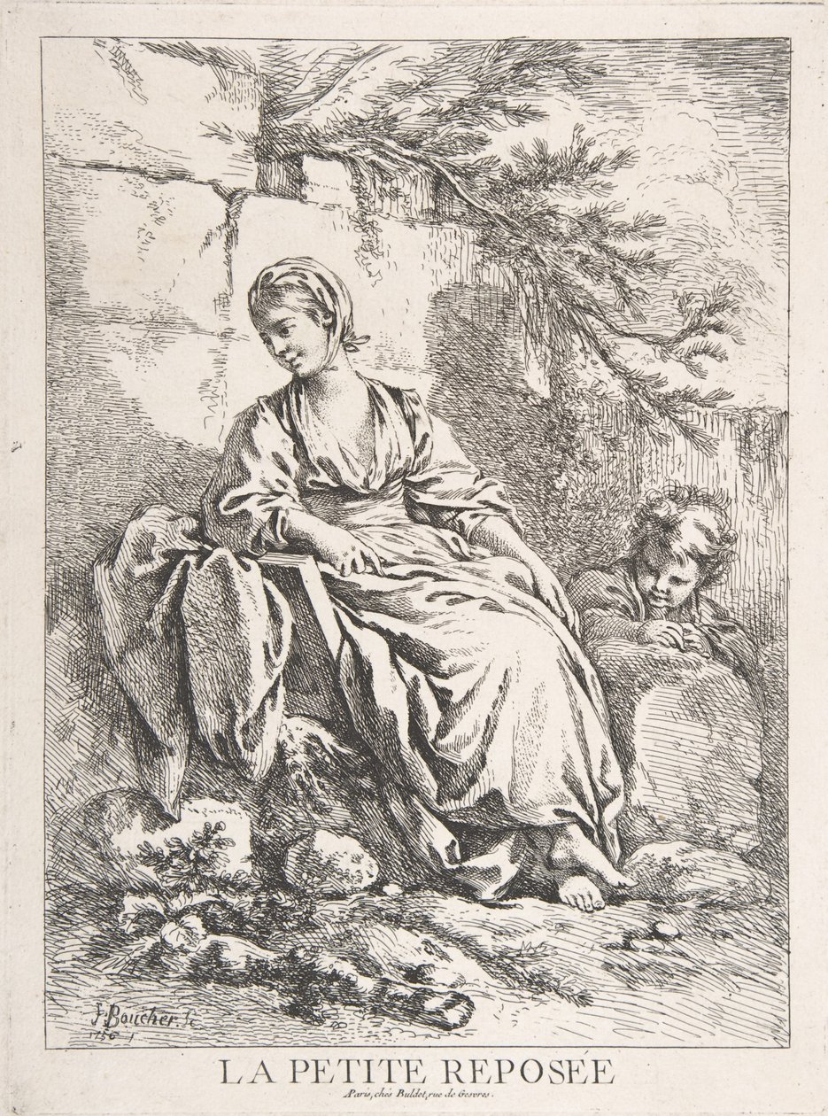 Het rustende meisje door François Boucher