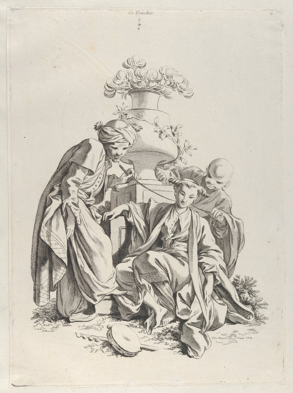 Aanraking, uit De vijf zintuigen door François Boucher