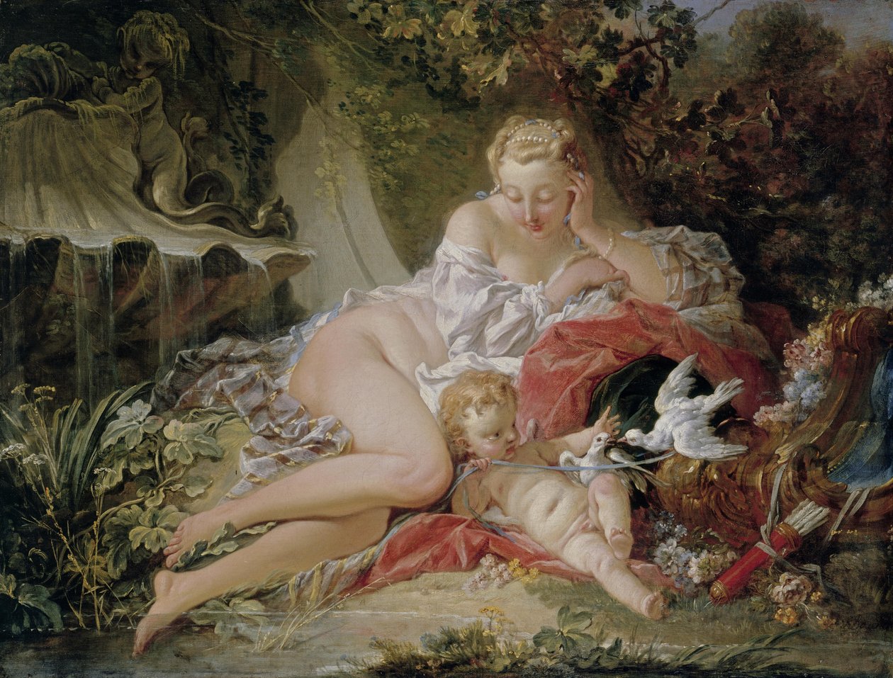 Venus en Cupido door François Boucher