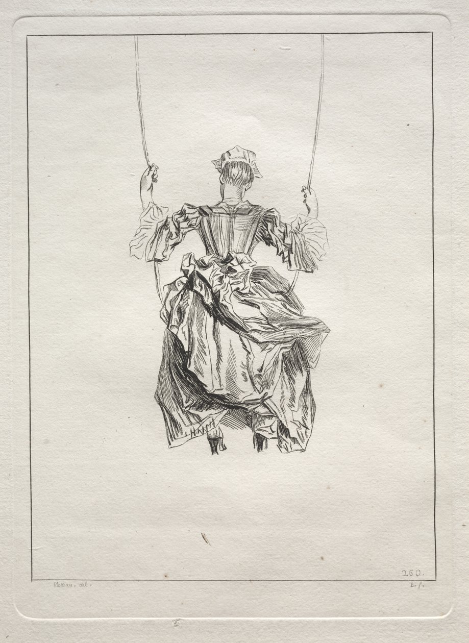 Vrouw op een Schommel, van Achteren Bekeken door François Boucher