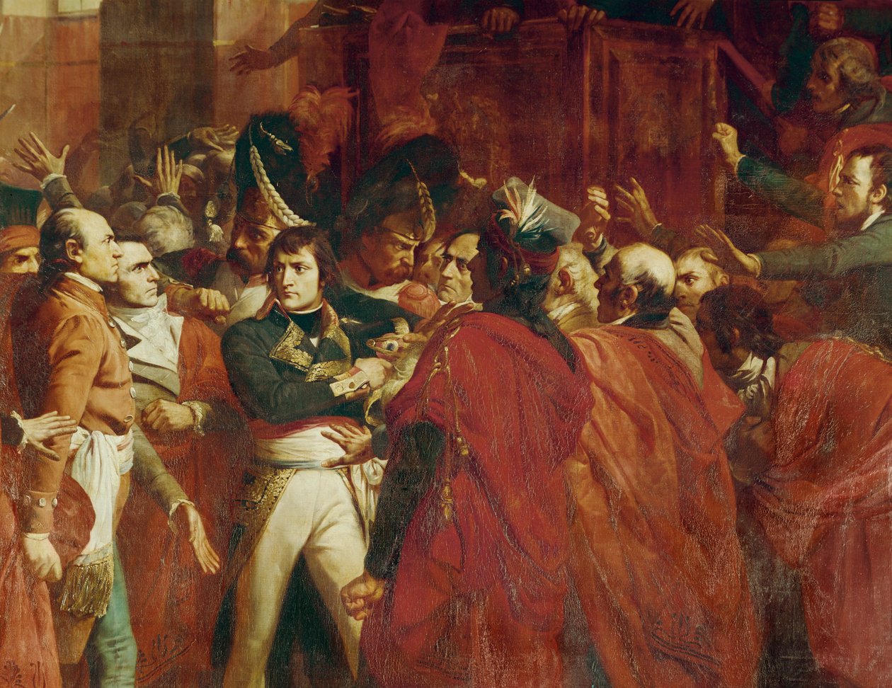 Generaal Bonaparte op de Conseil des Cinq-cents in St ... door Francois Bouchot