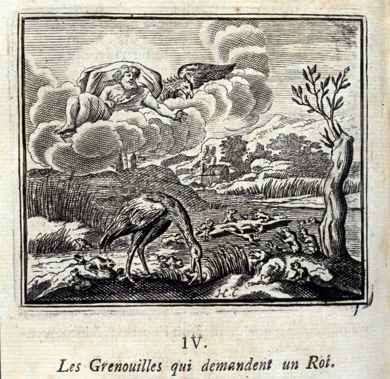 Fabels door Jean de La Fontaine (1621-95). Illustratie door François Chauveau (1613-1676). Editie van 1728. door Francois Chauveau