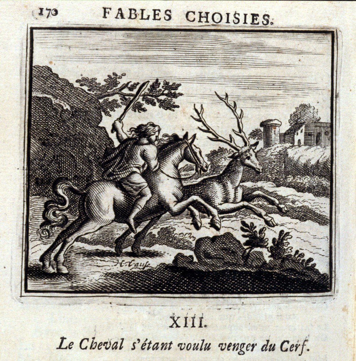Het Paard wilde wraak op het Hert door Francois Chauveau