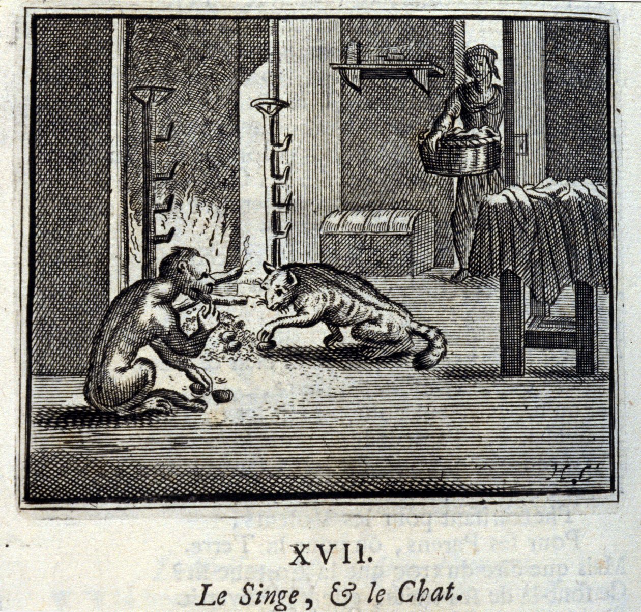 De Aap en de Kat door Francois Chauveau