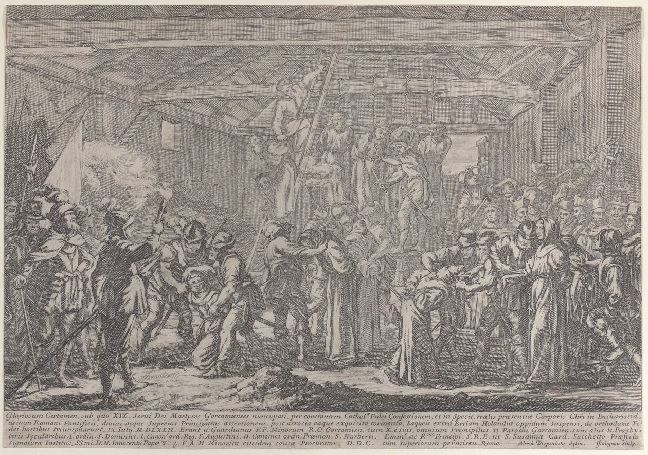 De Martelaren van Gorcum, 1630-87 door Francois Collignon