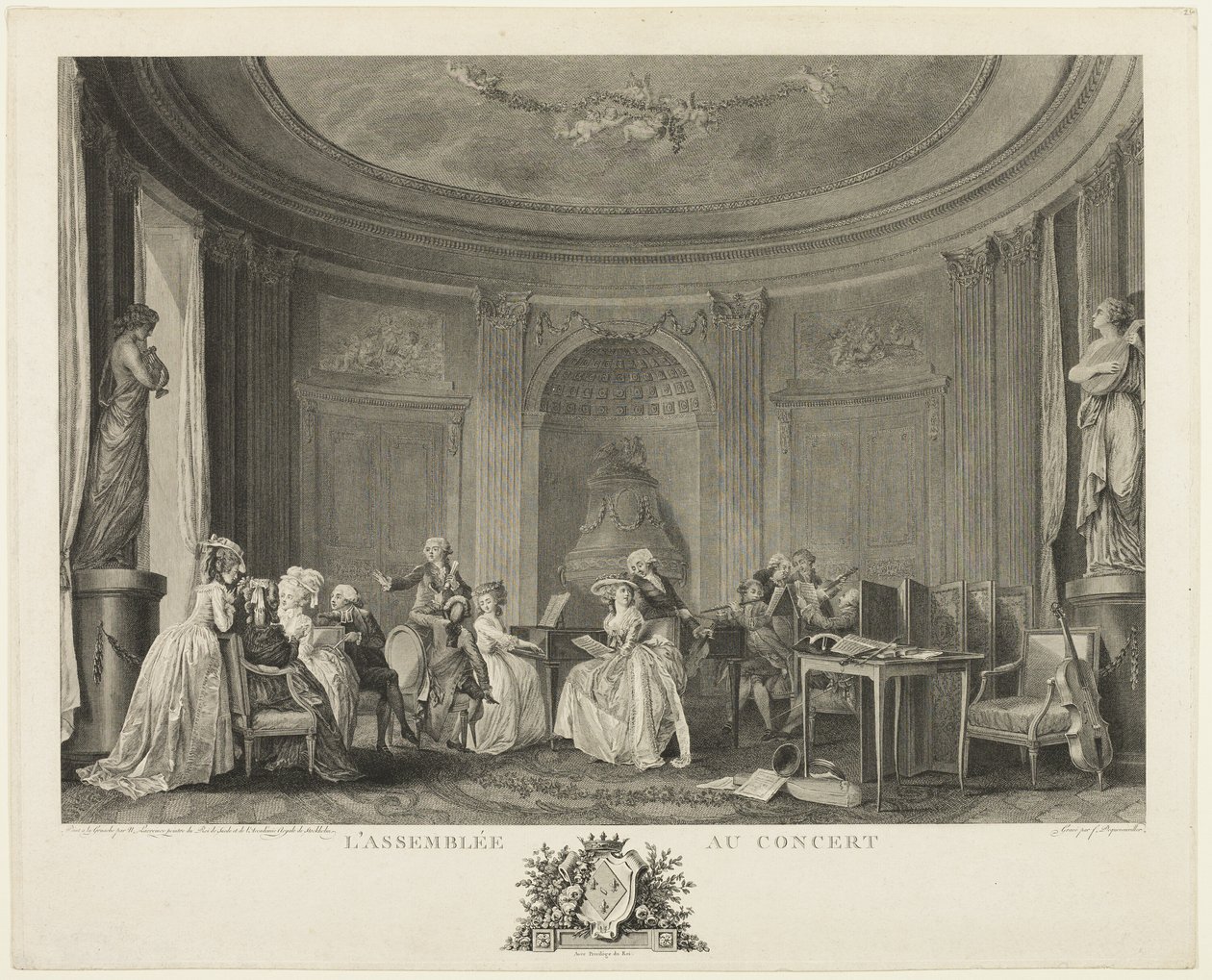 Het concert door Francois Dequevauviller