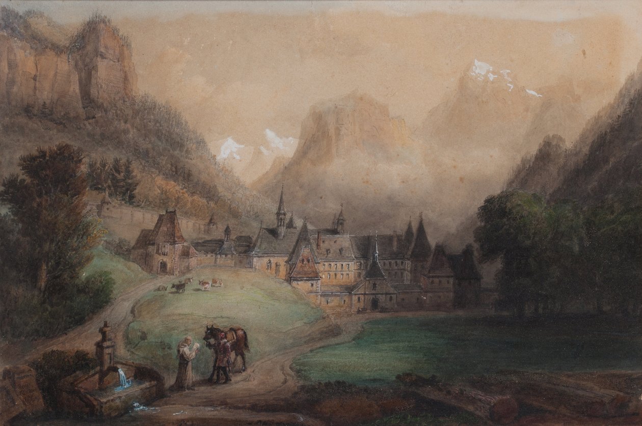 La Grande Chartreuse 1869 door Francois Edme Ricois