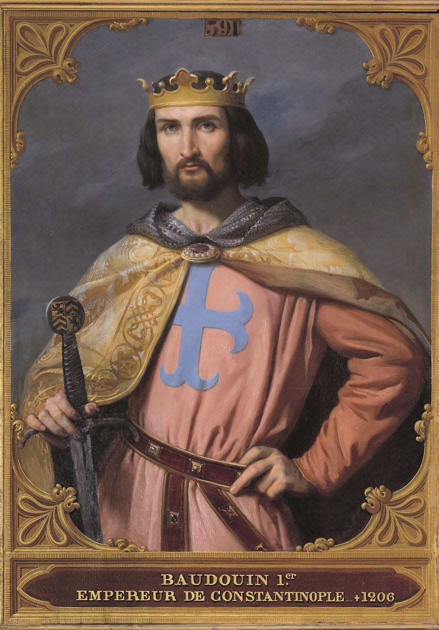 Baldwin I van Constantinopel 1171-1205 door Francois Edouard Picot