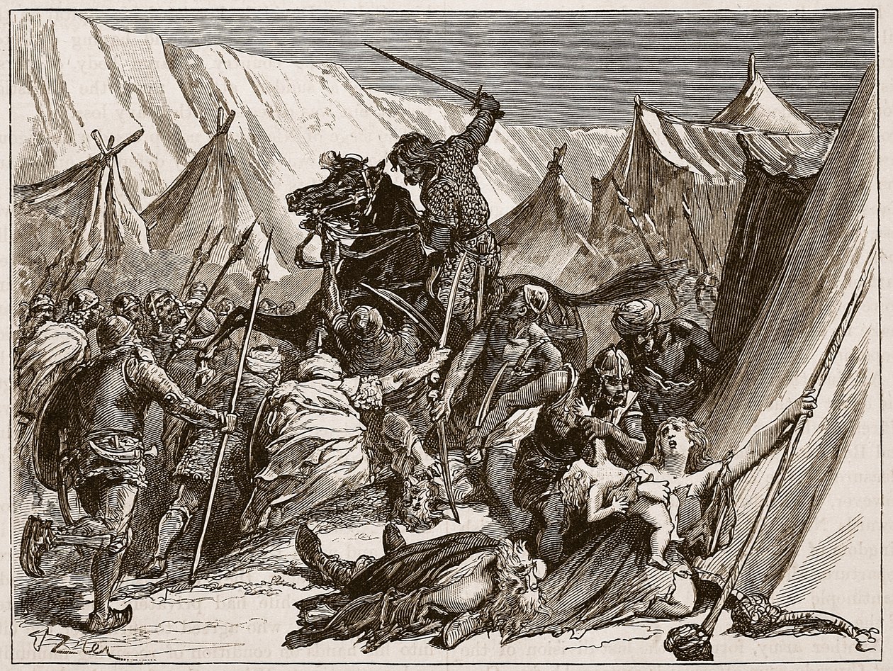 Robert van Normandië verzamelt de Kruisvaarders, illustratie uit 