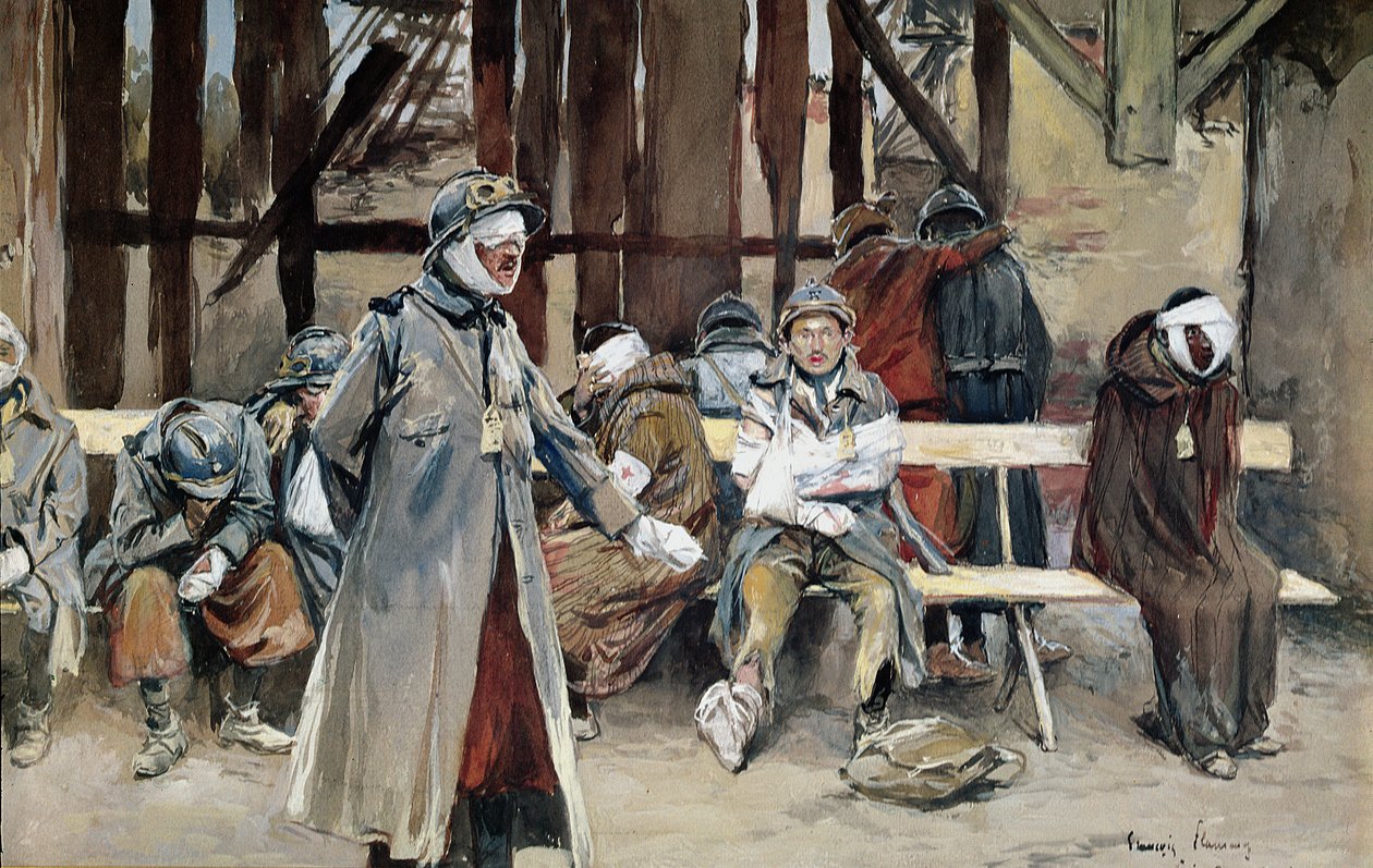 Het plattelandsziekenhuis, 1916 door Francois Flameng