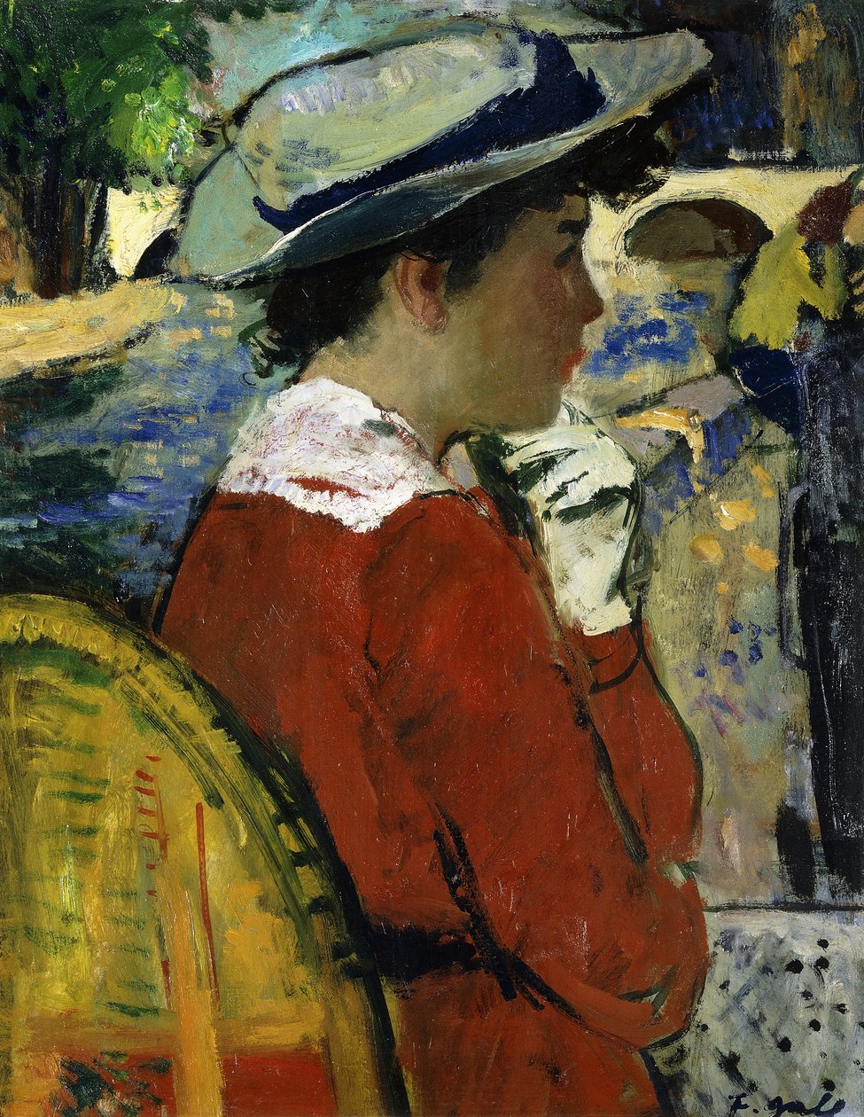 Eugenie aan de oever van de Seine, c.1946-47 door Francois Gall