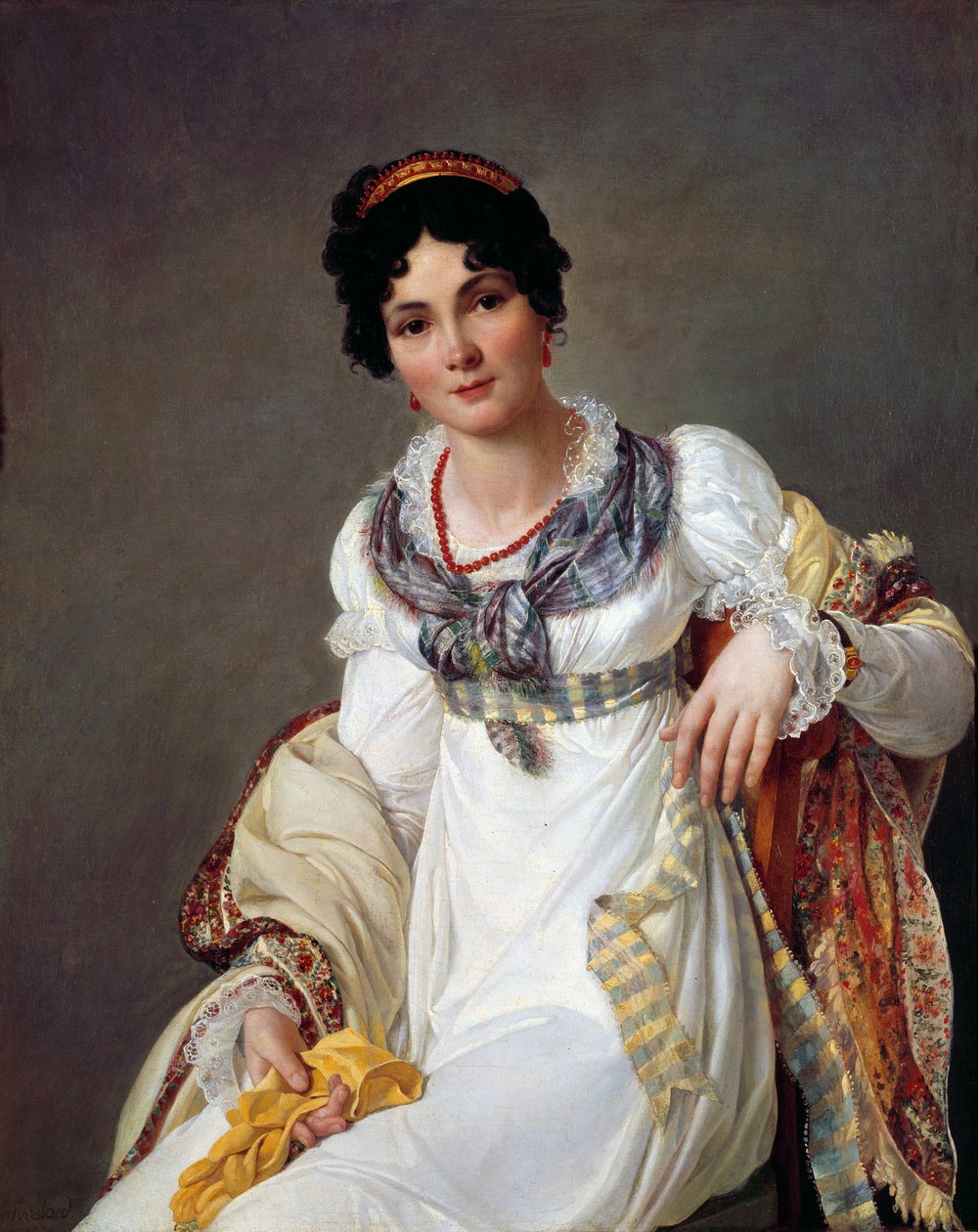 Portret van een vrouw door Francois Henri Mulard