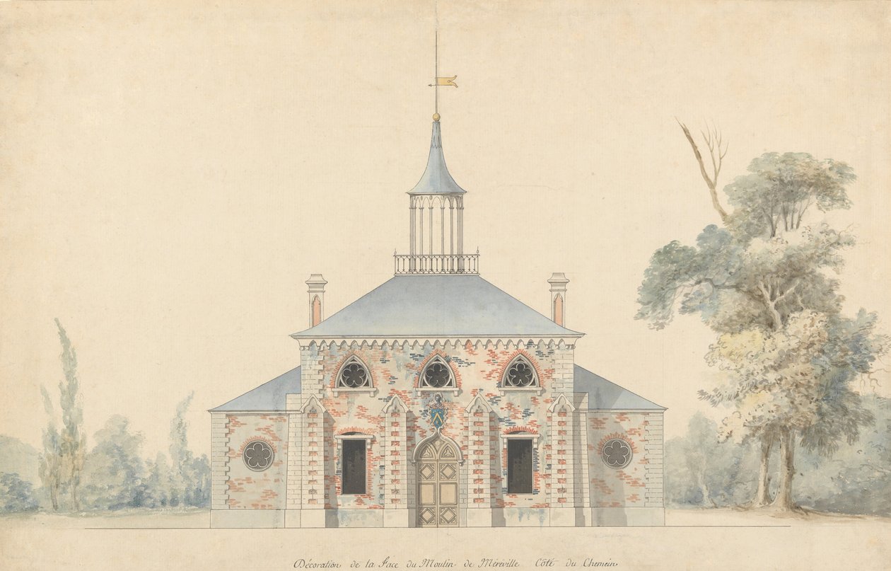 Een Verhoging voor de Geprojecteerde Molen in Méréville, z.j. door Francois Joseph Belanger