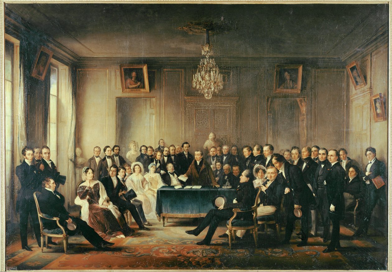 Francois-Guillaume J. St. Andrieux, dichter ... (schilderij op doek) door François Joseph Heim