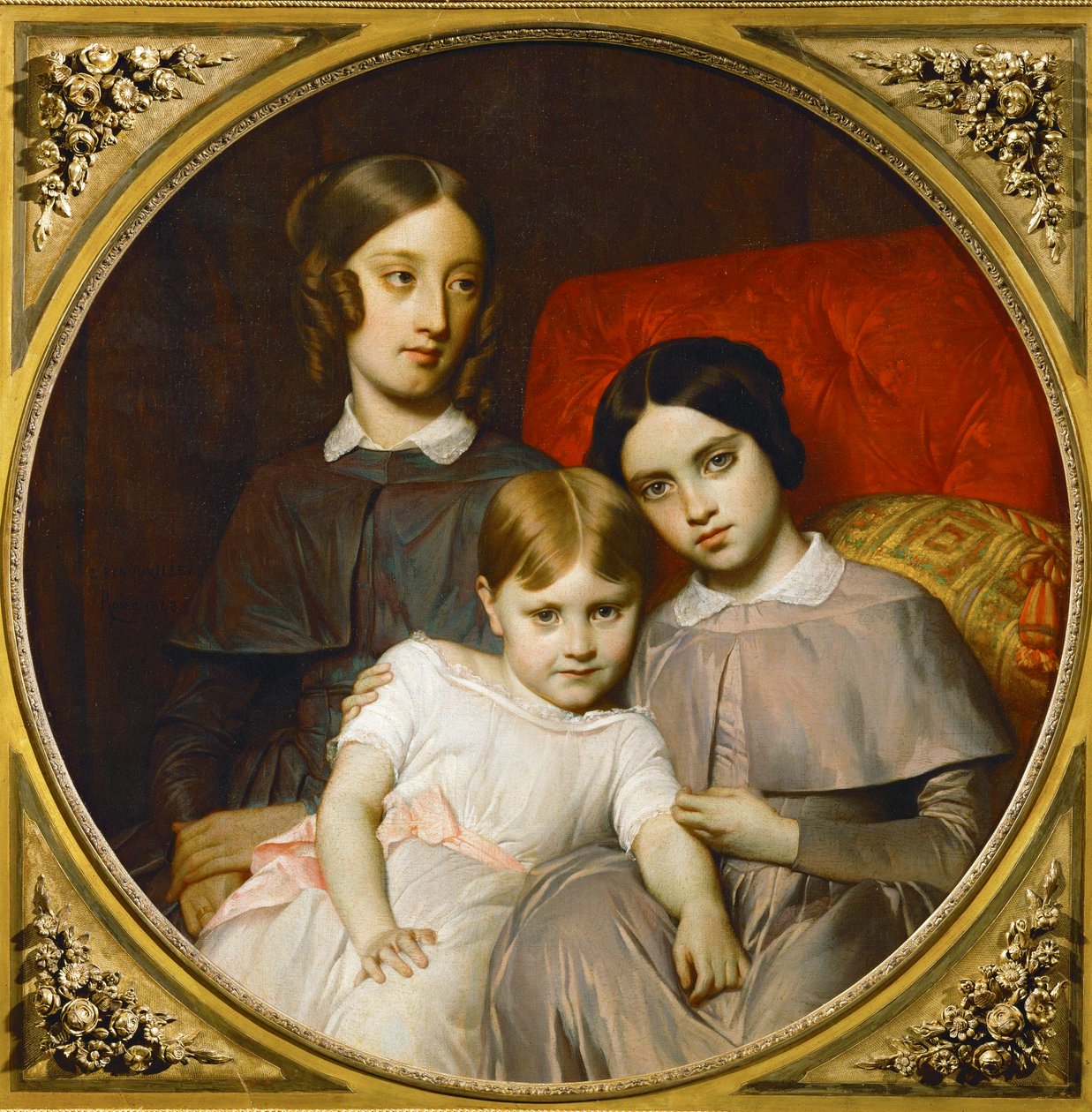 De drie dochters van Alphonse Jacob Desmalter ... door Francois Leon Benouville