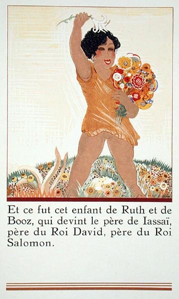 Obed, het kind van Ruth en Boaz, uit 