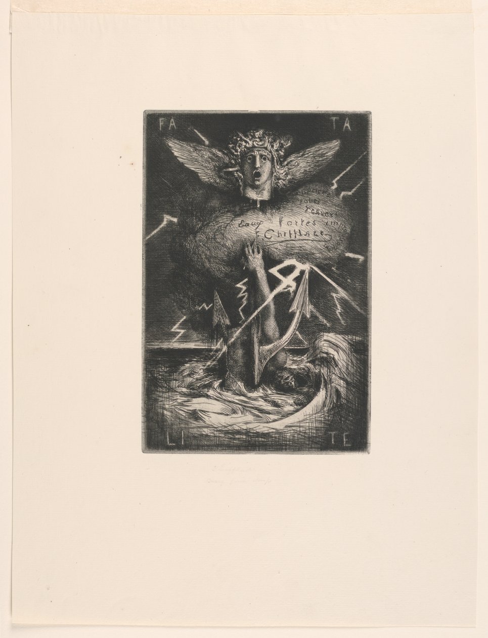 Titelpagina voor "Douze eaux-fortes" door Francois Nicolas Chifflart