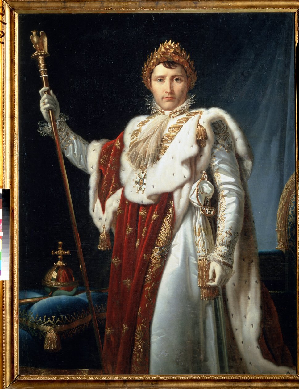 Napoleon in kroningsgewaden door Baron François Pascal Simon Gérard