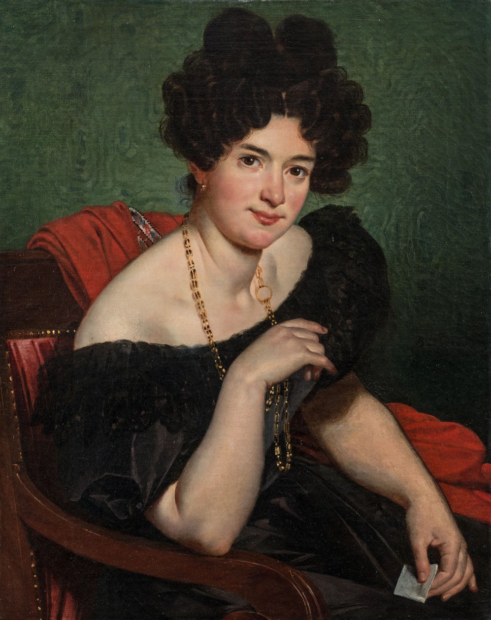 Portret van een dame, ca. 1830 (olieverf op doek) door Francois Pascal Simon Baron Gerard