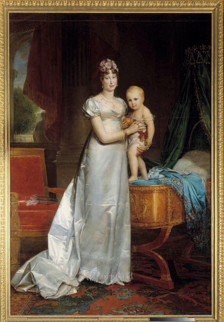 Portret van keizerin Marie Louise (1791-1847) en de Koning van Rome door Baron François Pascal Simon Gérard