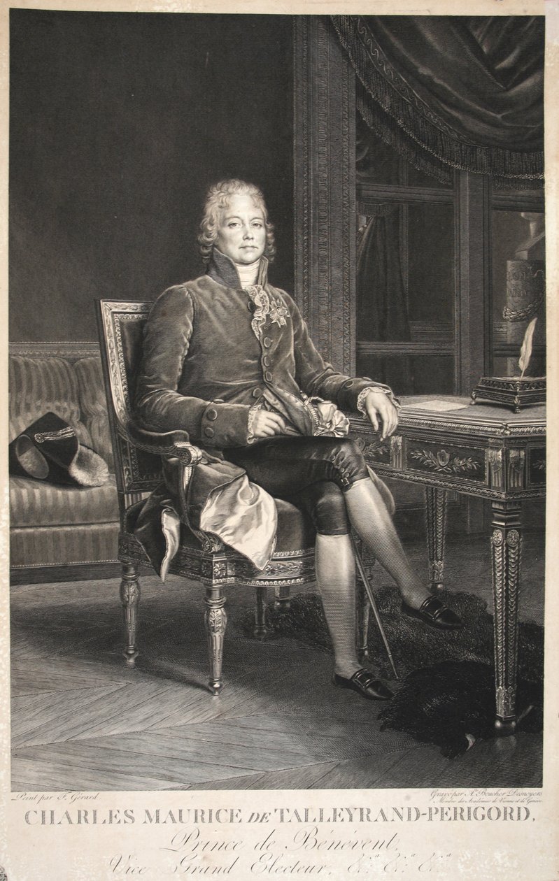 Charles Maurice de Talleyrand-Perigord, Prins van Benevent, Vice Groot Electeur, gepubliceerd 1809 door Francois Pascal Simon Gerard