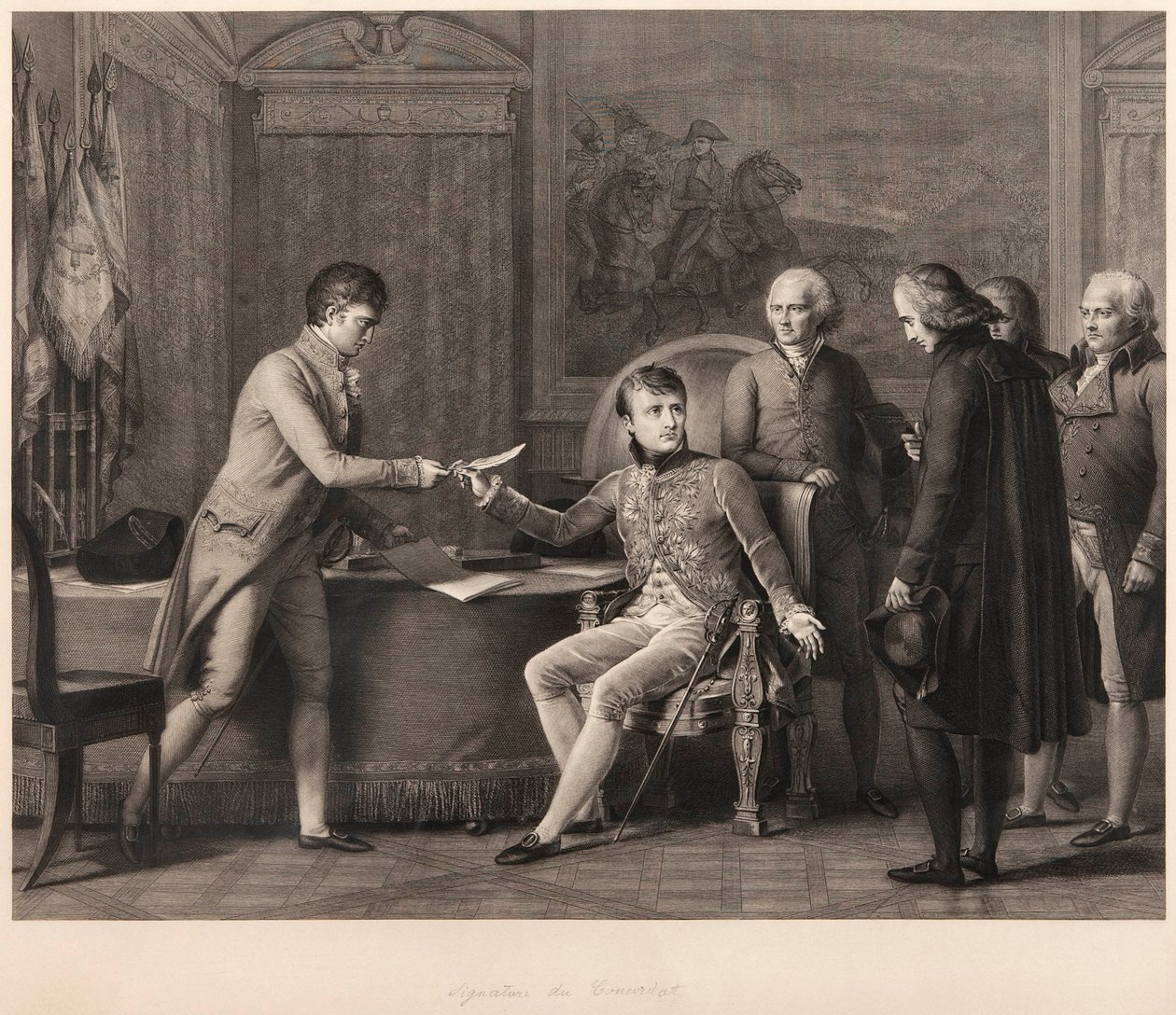 De Ondertekening van het Concordaat tussen Frankrijk en de Heilige Stoel op 15 juli 1801 door Francois Pascal Simon Gerard