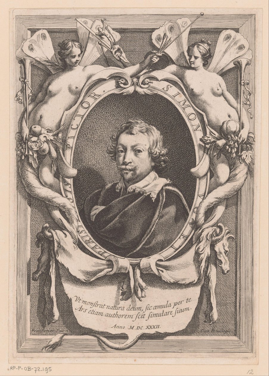 Portret van Simon Vouet door Francois Perrier
