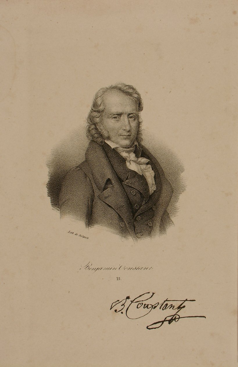 Henri Benjamin Constant de Rebecque (1767-1830) door Francois Seraphin Delpech