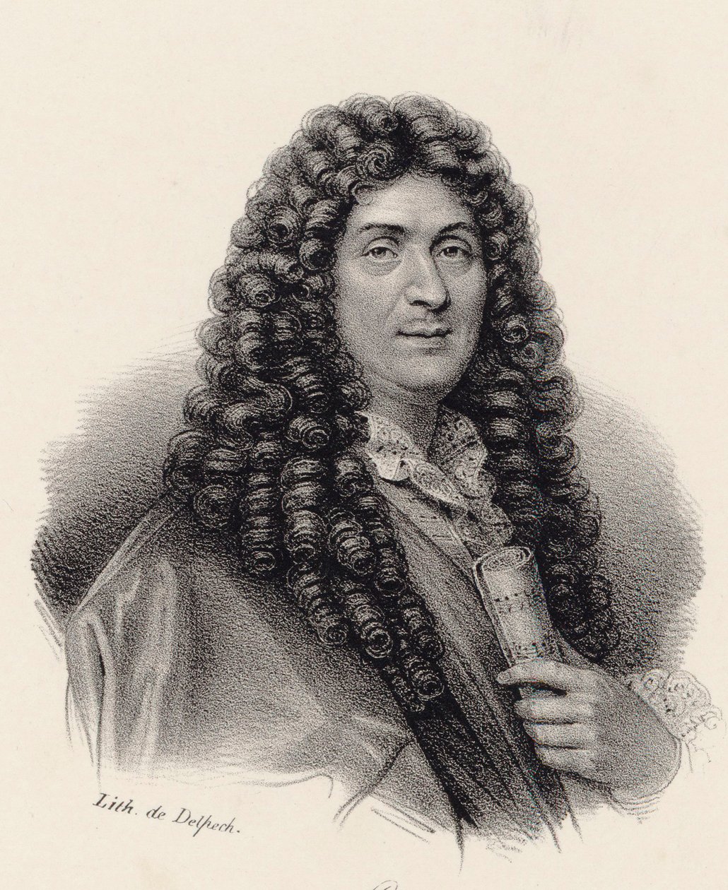 Portret van de componist Jean-Baptiste Lully 1632-1687 door Francois Seraphin Delpech