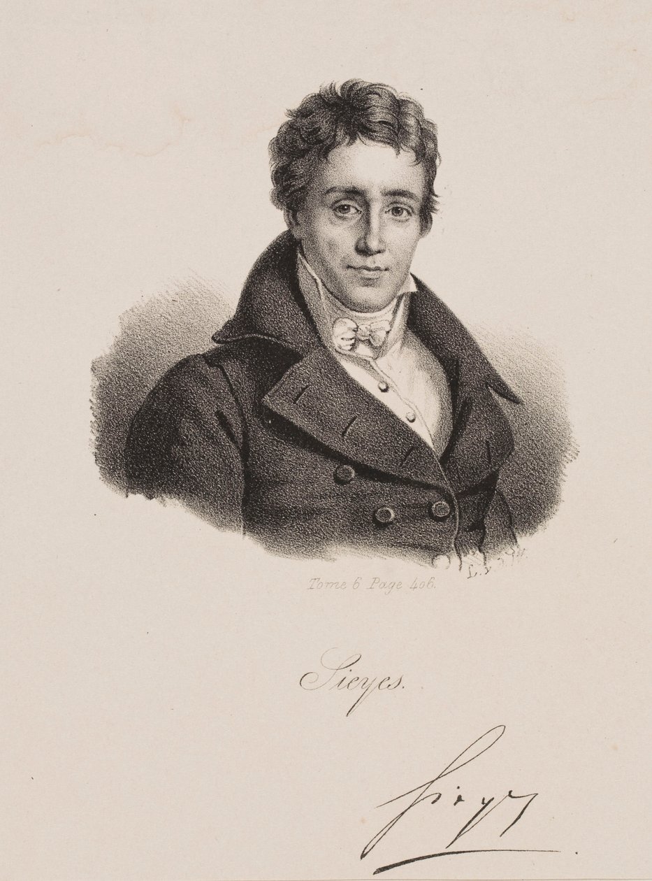 Portret van Emmanuel Joseph Sieyès door Francois Seraphin Delpech