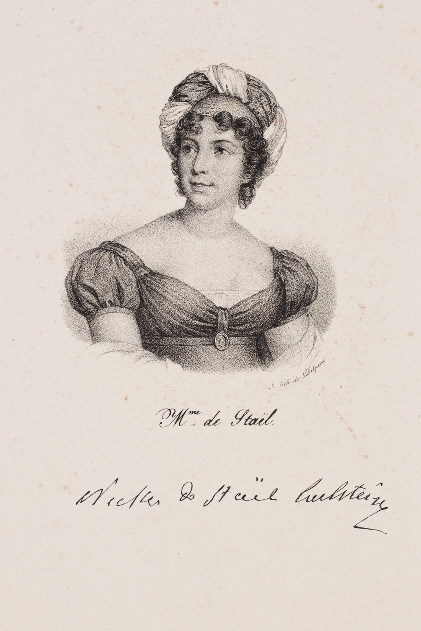 Portret van Madame de Staël door Francois Seraphin Delpech