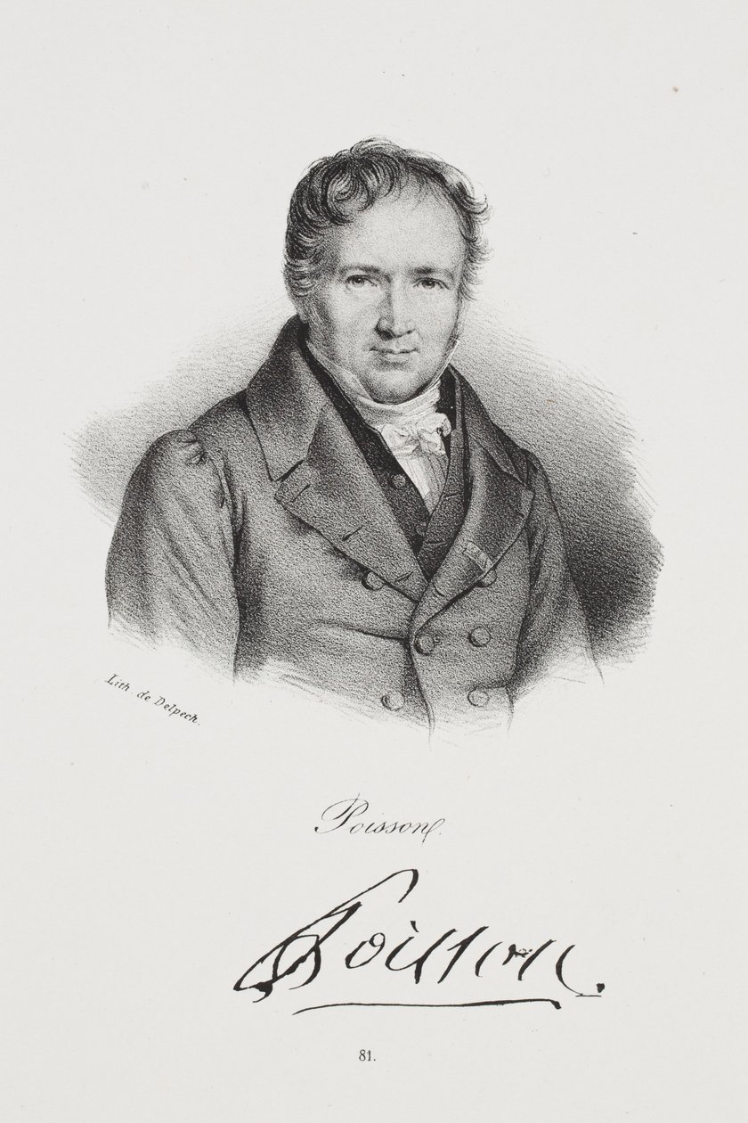 Portret van Siméon Denis Poisson door Francois Seraphin Delpech