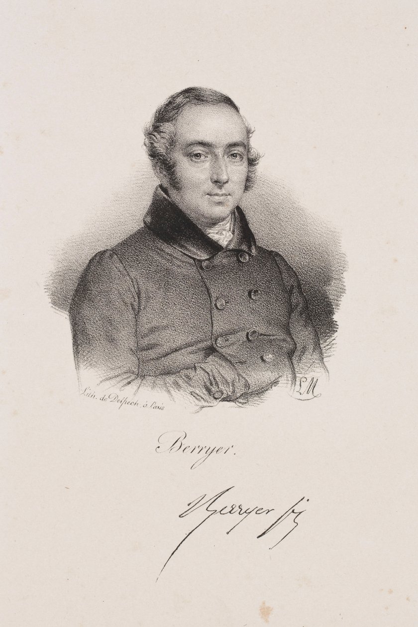 Portret van de politicus Pierre-Antoine Berryer door Francois Seraphin Delpech