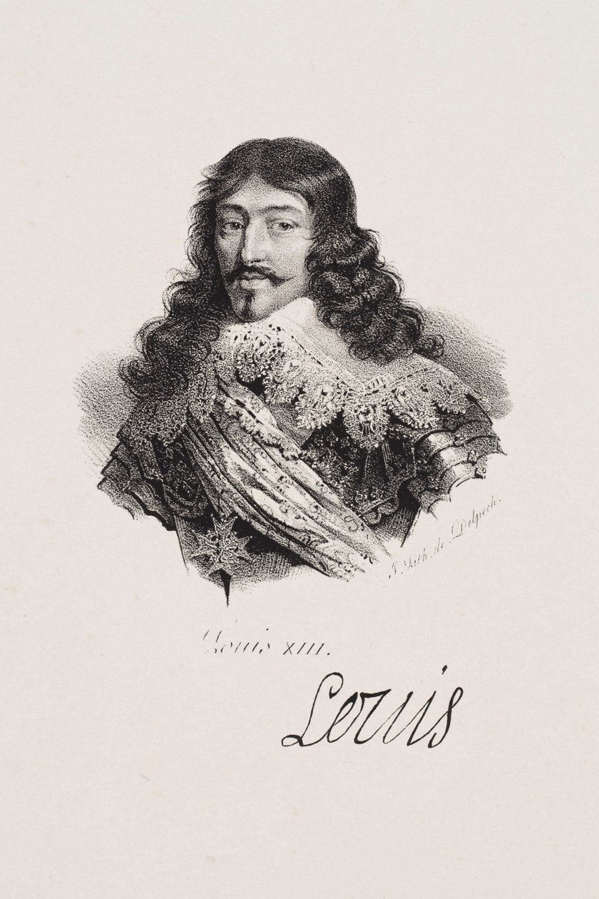 Portret van koning Lodewijk XIII door Francois Seraphin Delpech