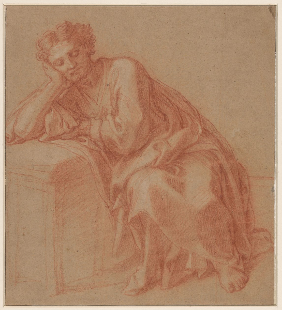 Studie van een rustende man door Francois Verdier