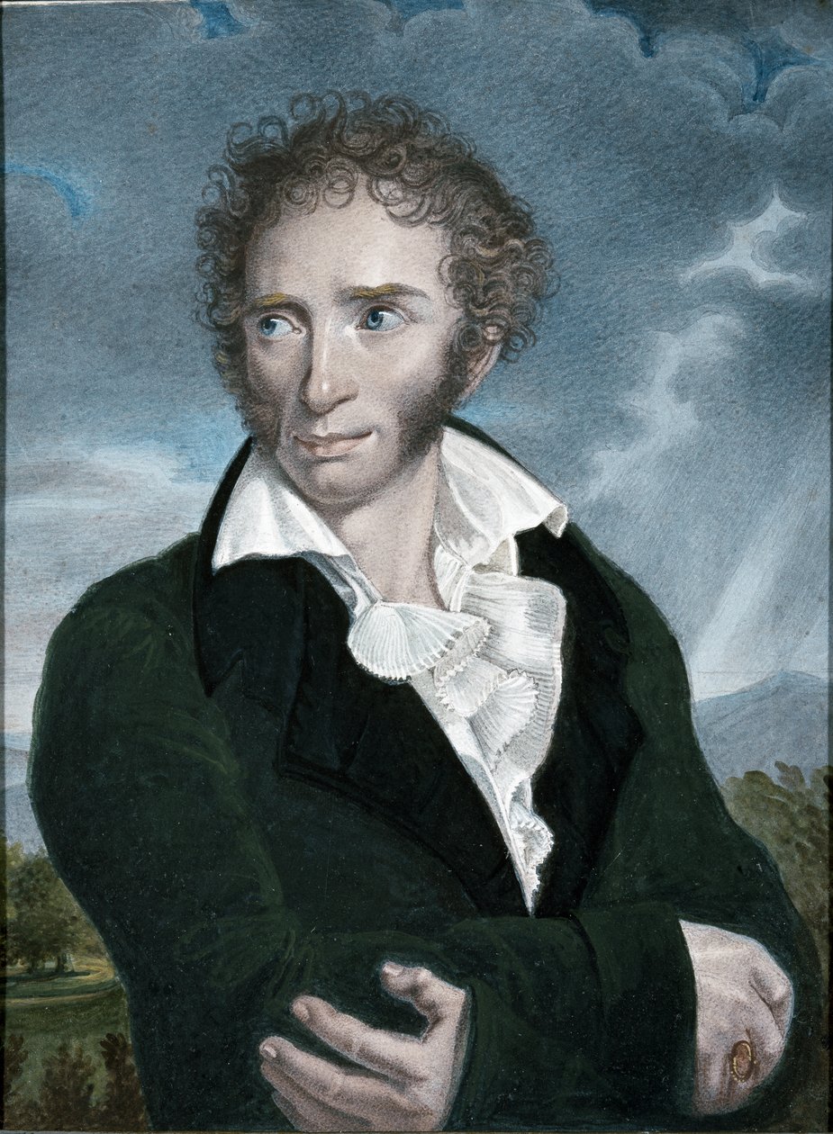 Portret van Ugo Foscolo door Francois Xavier (after) Fabre