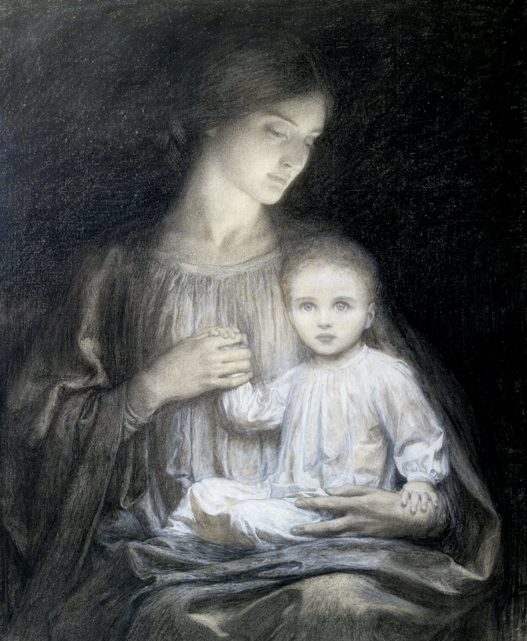 Moeder en Kind, c.1920 door Frank Dicksee
