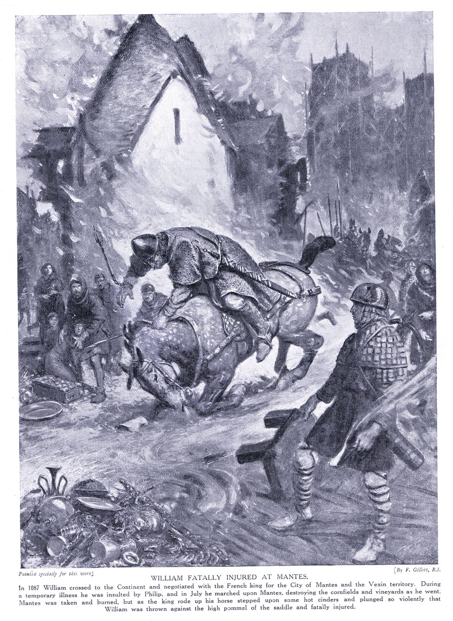 William dodelijk gewond in Nantes, jaren 1920 door Frank Gillett