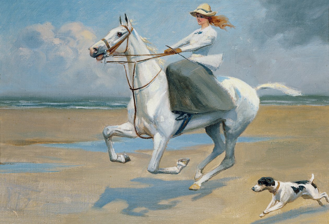 Rijden op het strand door Frank P. Stonelake