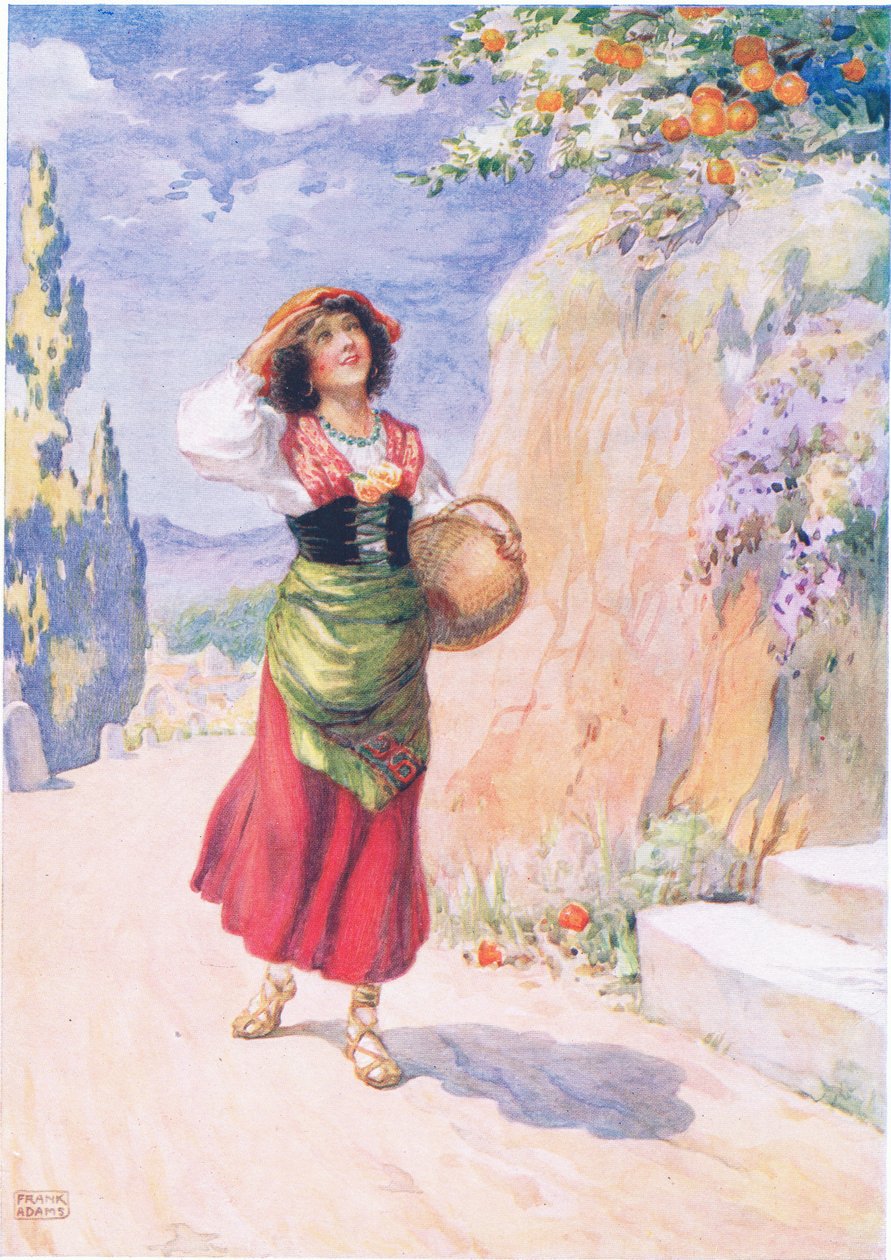 Pippa Passes, uit Pippa Passes door Robert Browning, geïllustreerd in Kinderverhalen van De Dichters door M.B. Belgrave en H. Hart door Frank Adams