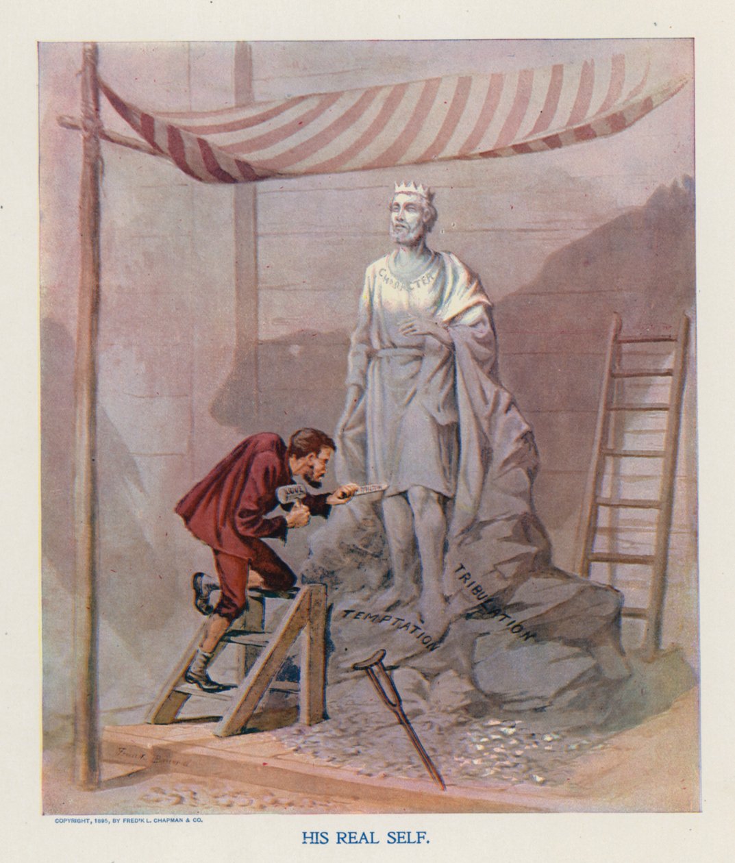 Zijn echte ik (kleurenlitho) door Frank Beard