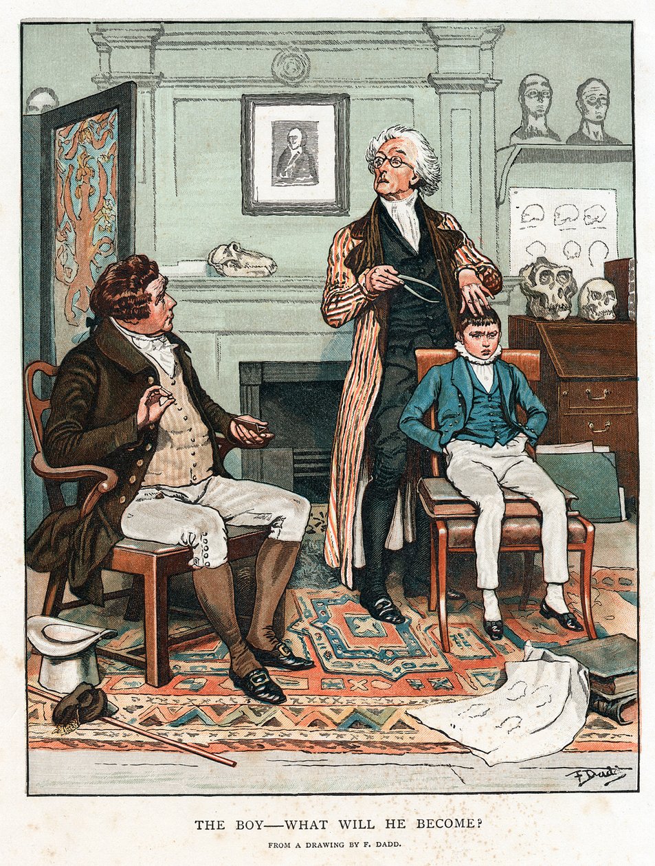 Frenologie door Frank Dadd