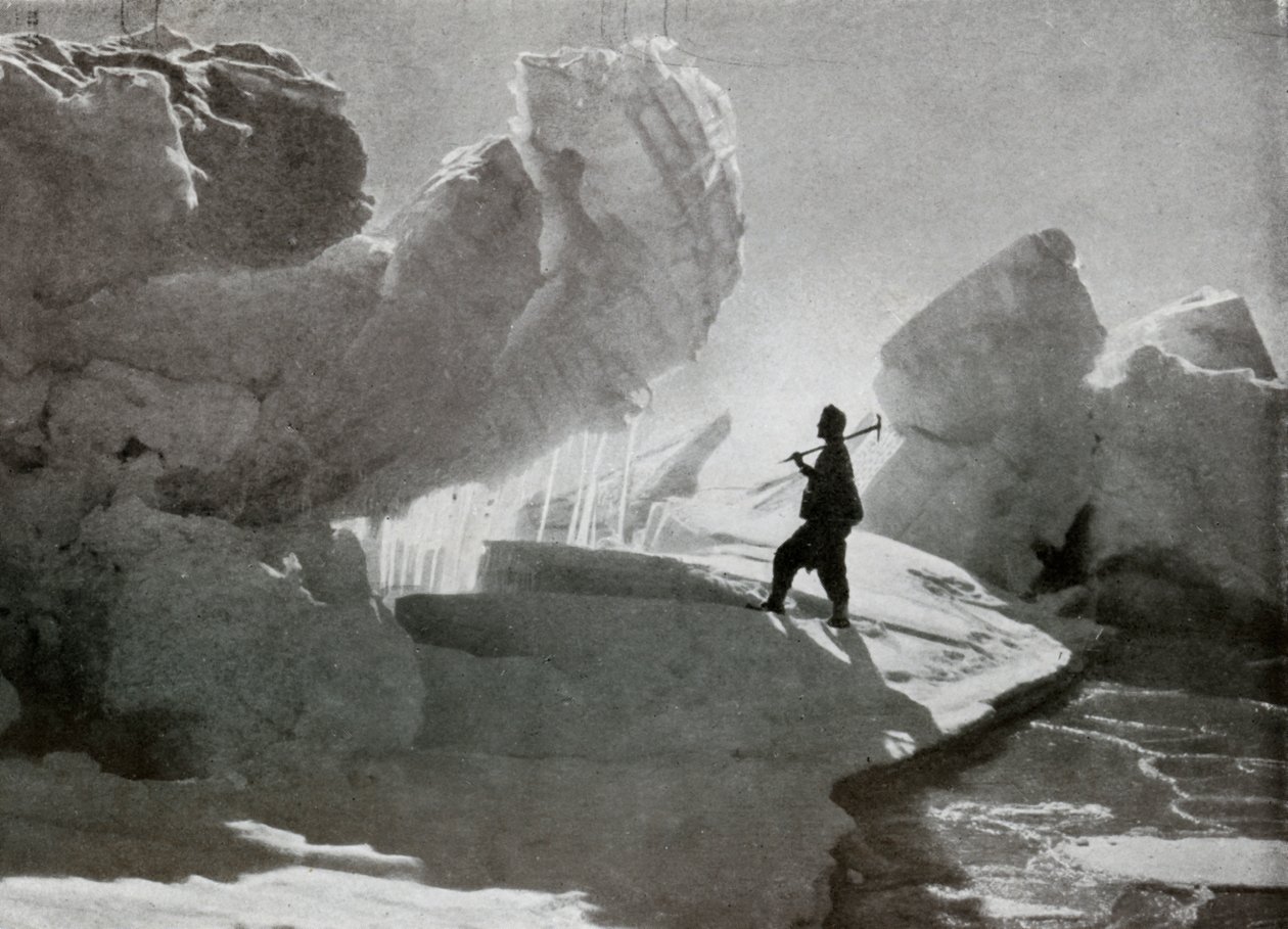 Drukijsblokken bij Discovery Bluff, ca. 1911, 1913 door Frank Debenham