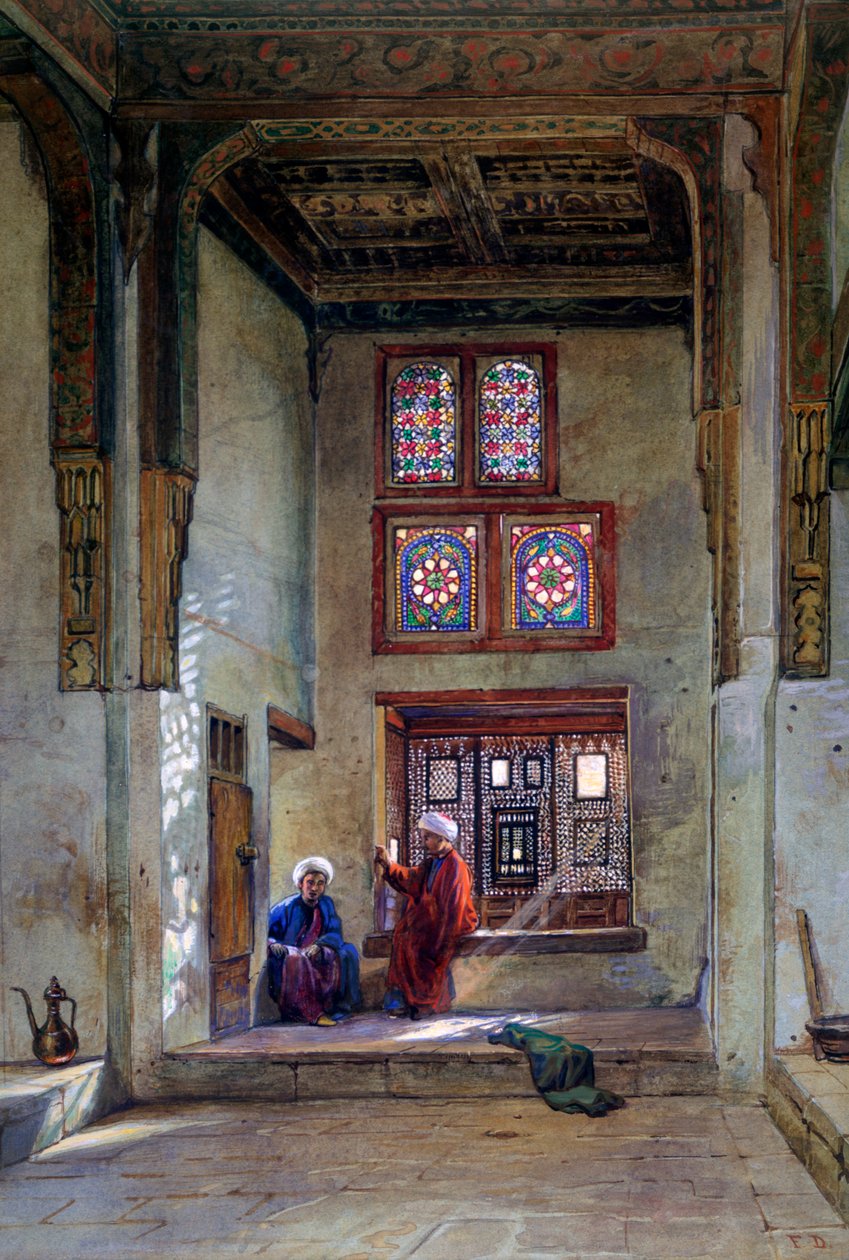 Ontvangstruimte, Memlook Radnau Beys Huis, Caïro, 1873 door Frank Dillon