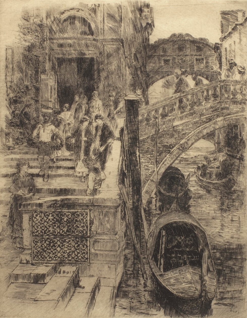 Brug der Zuchten, Venetië (Plaat 1) door Frank Duveneck