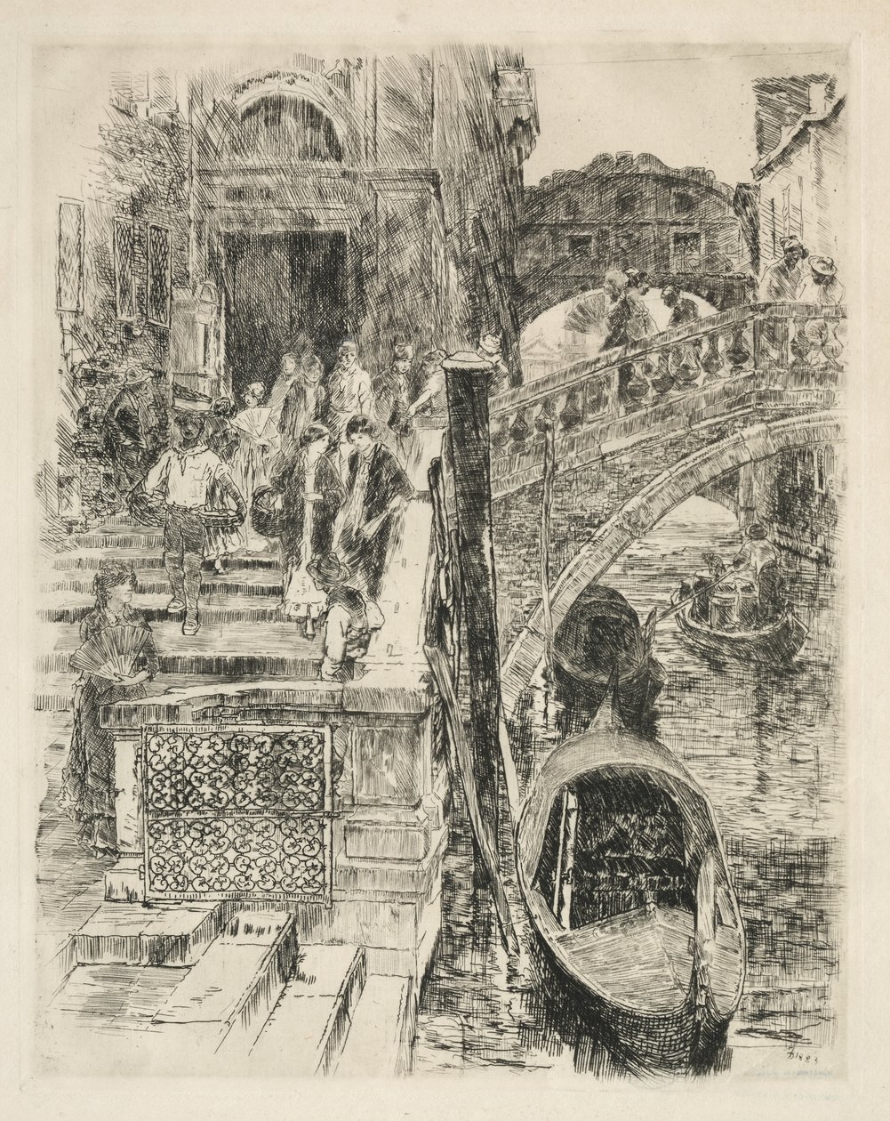 Brug der Zuchten, Venetië door Frank Duveneck