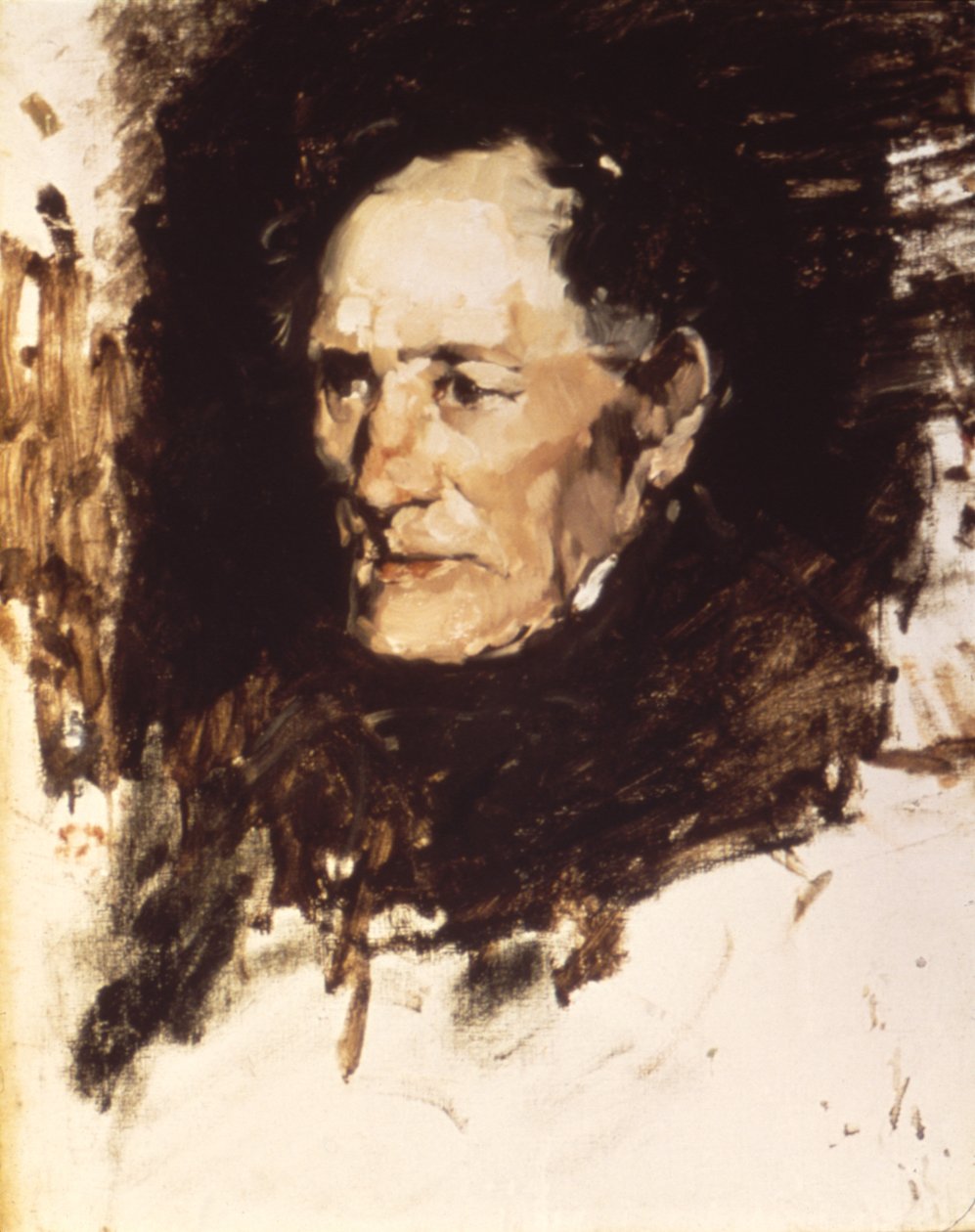 Kop van een oude man door Frank Duveneck