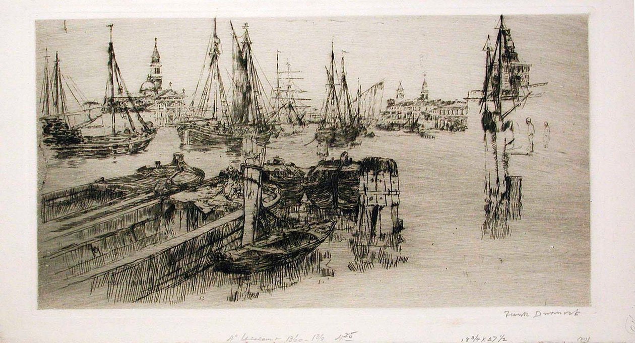 Scheepvaart op de Giudecca (De dokken) door Frank Duveneck